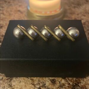 Unique Brooch sterling silver/brass designer laton.
Vintage Brooch.